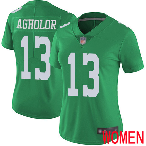 Women Philadelphia Eagles #13 Nelson Agholor Limited Green Rush Vapor Untouchable NFL Jersey Football->women nfl jersey->Women Jersey